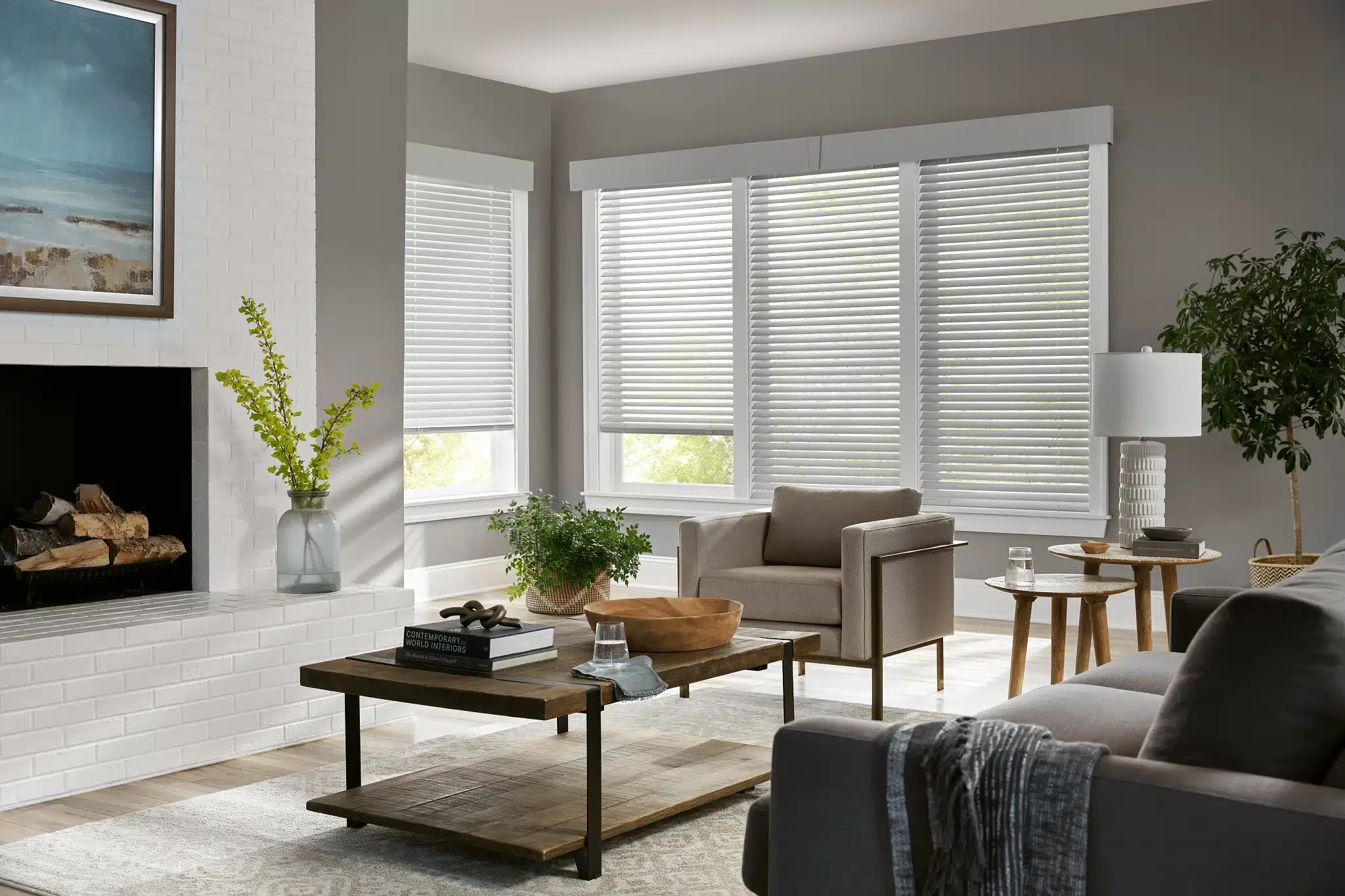 Wood Blinds Living Room (2)